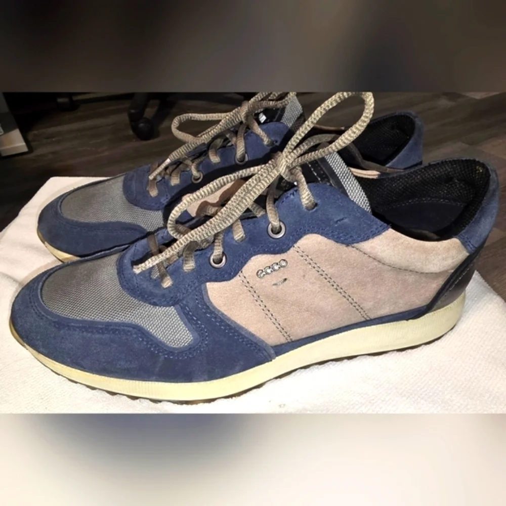 Ecco Astir Lace Up Suede Leather Sneakers Shoes Men's EU 43 or US 9 or 9.5